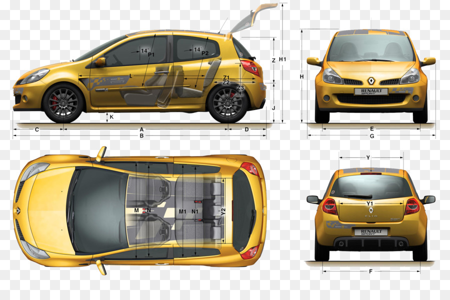 Carro Amarillo，Ventana Trasera PNG