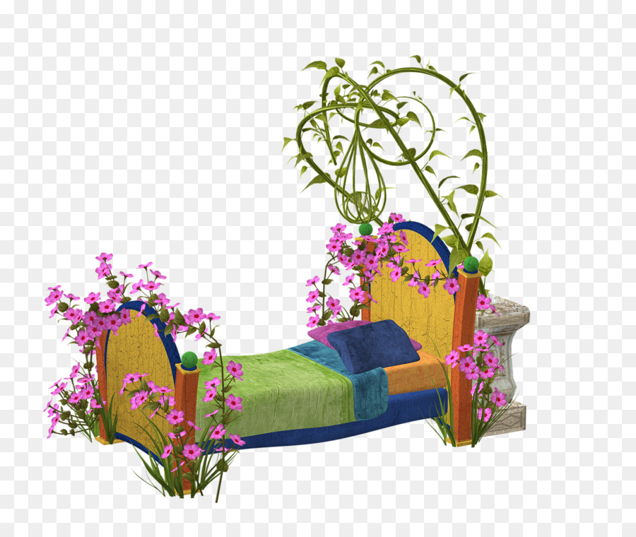 Cama，Flores PNG