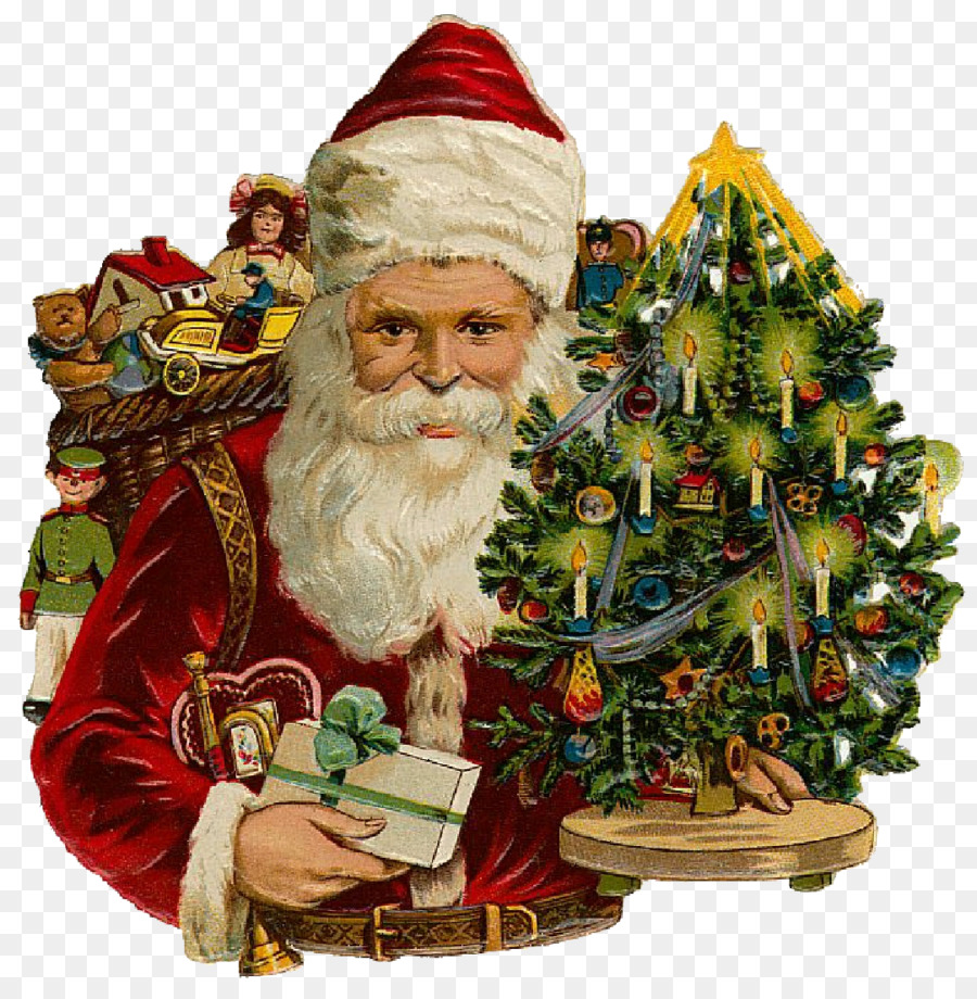 Papá Noel，Árbol De Navidad PNG