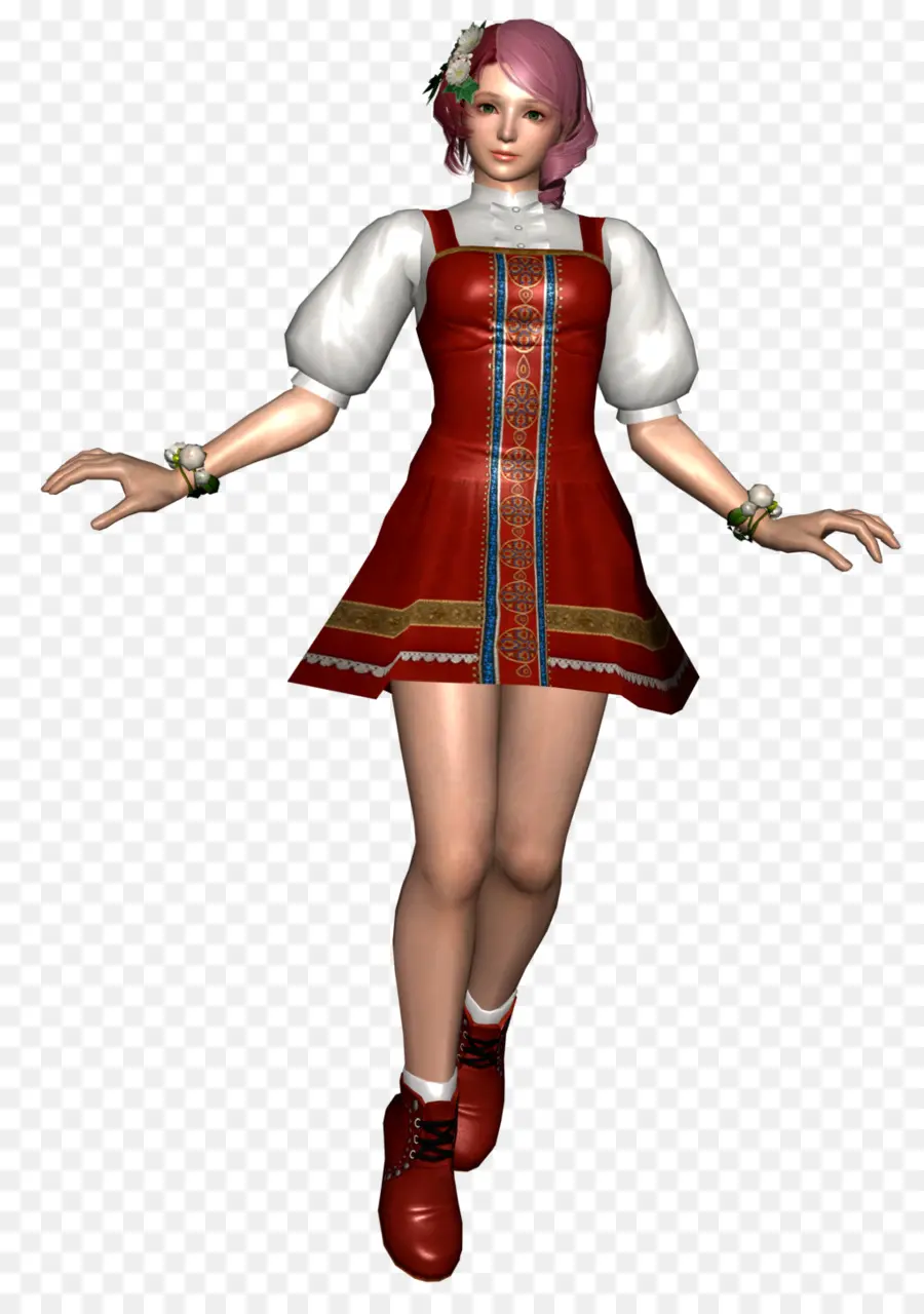 Chica En Vestido Rojo，Femenino PNG