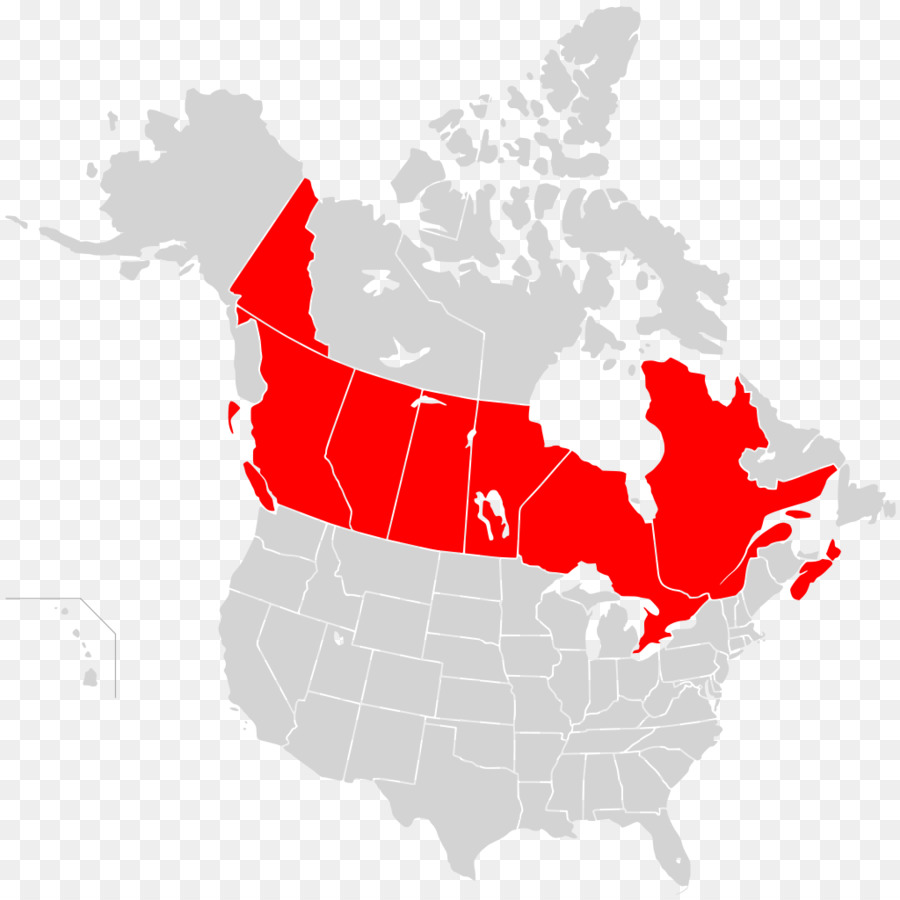 Canadá，Mapa PNG