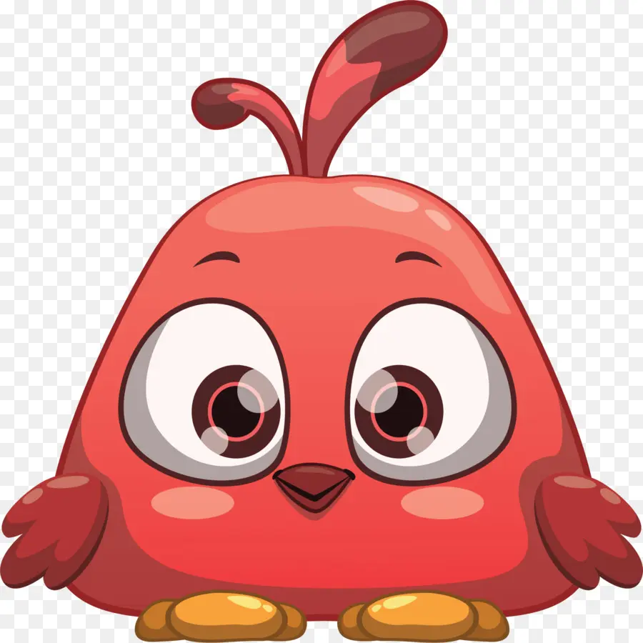 Pájaro Rojo De Dibujos Animados，Lindo PNG