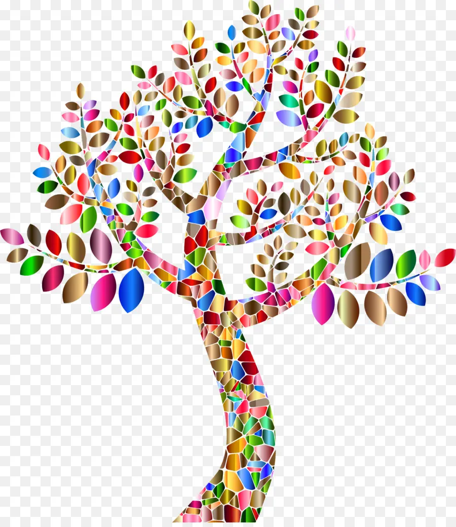 árbol Colorido，Hojas PNG