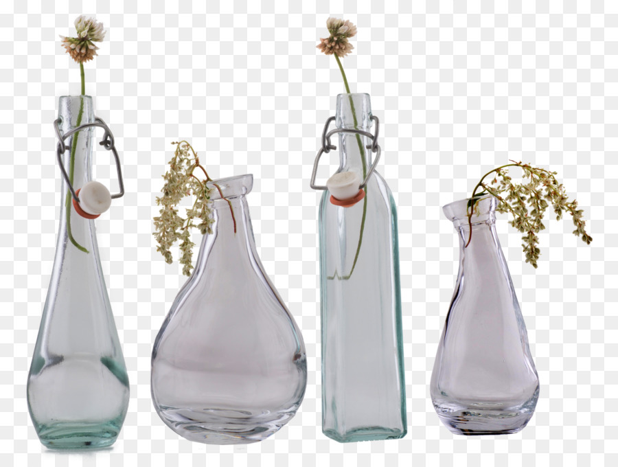 Botellas De Vidrio，Flores PNG