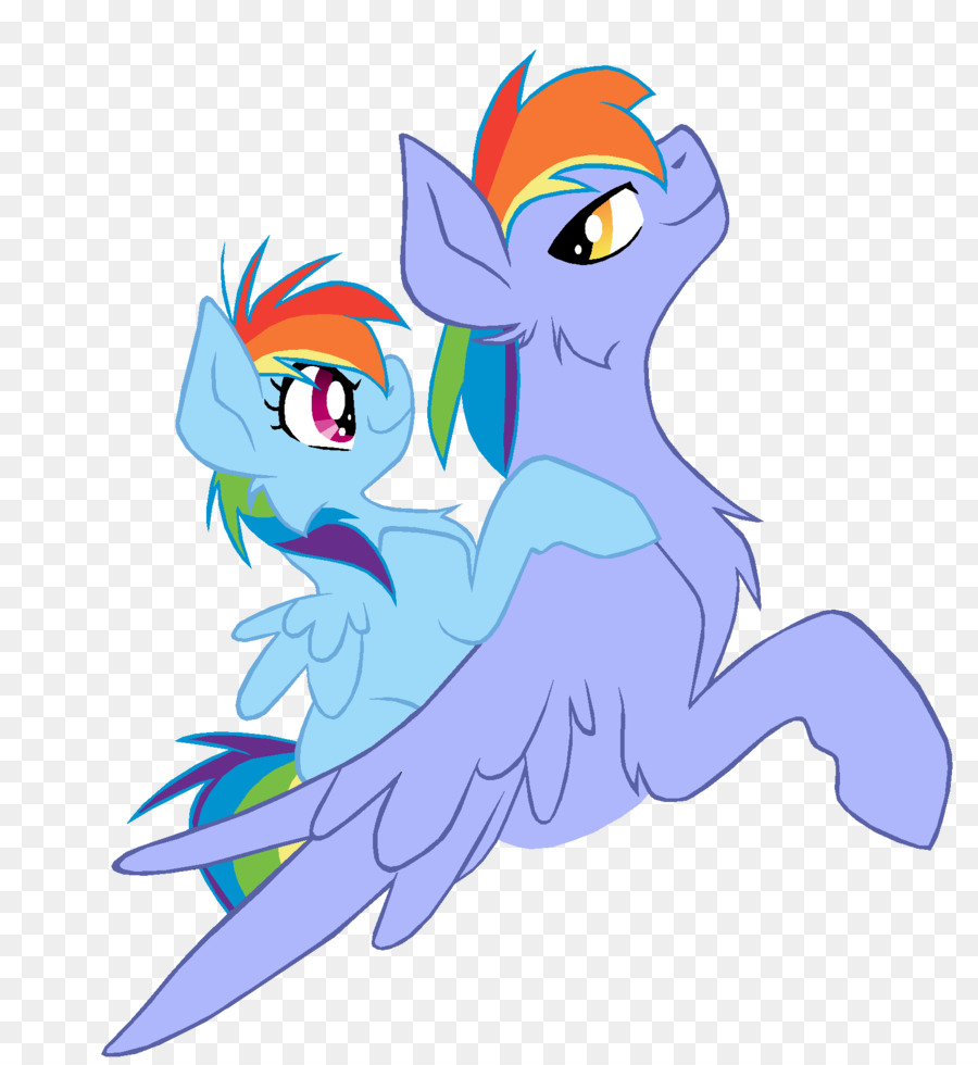 Poni Arcoiris，Poni Azul PNG