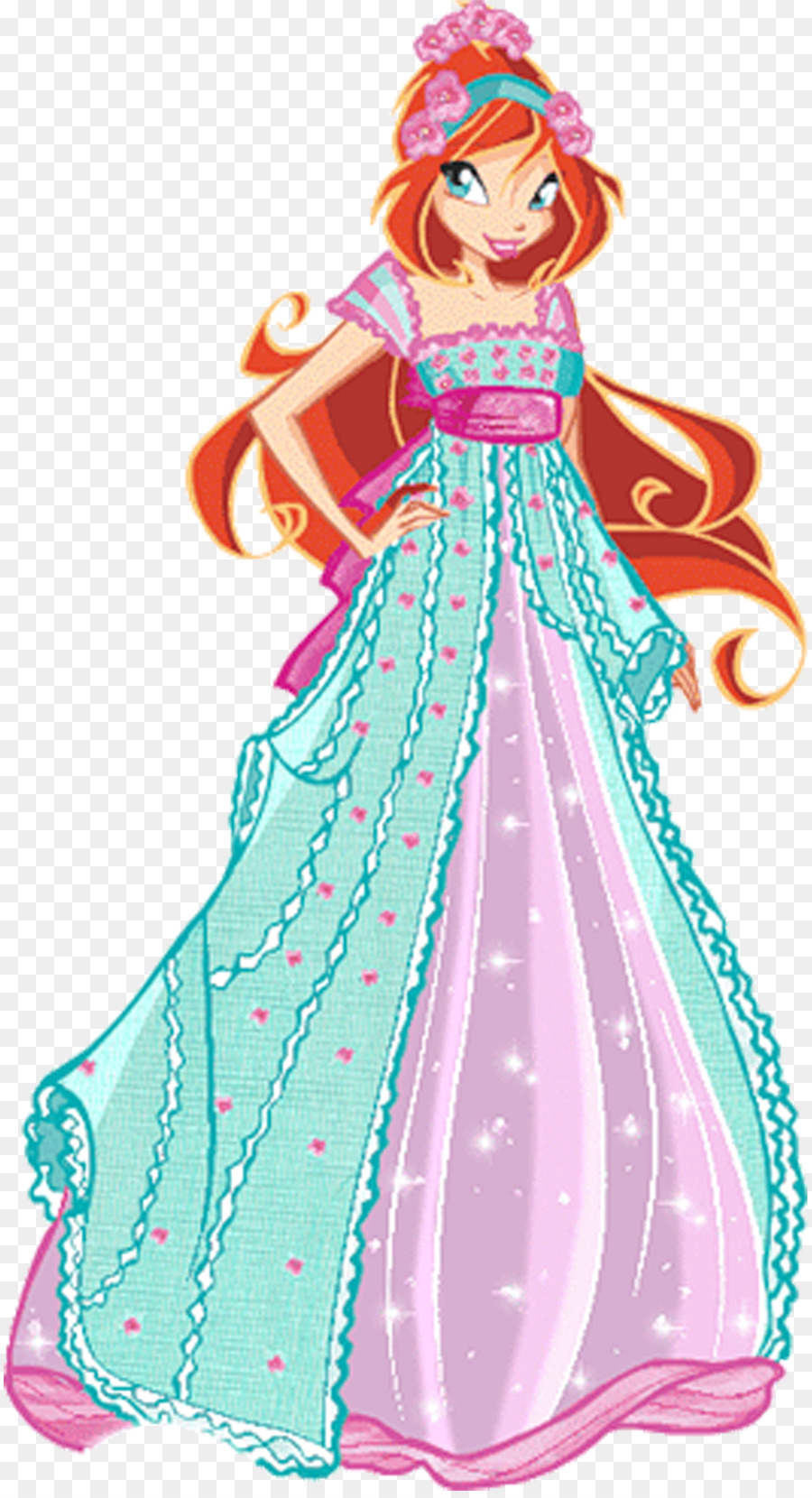 Princesa Con Vestido Azul，Princesa PNG