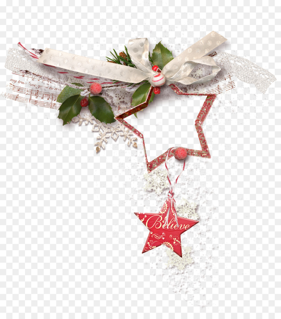 Decoración Navideña，Estrella PNG