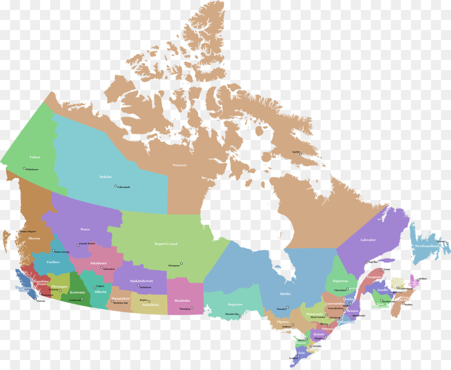 Mapa De Canadá，País PNG