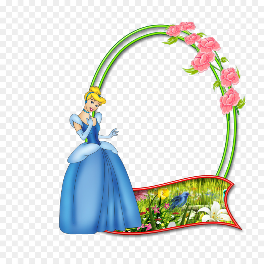 Princesa Con Vestido Azul，Marco PNG