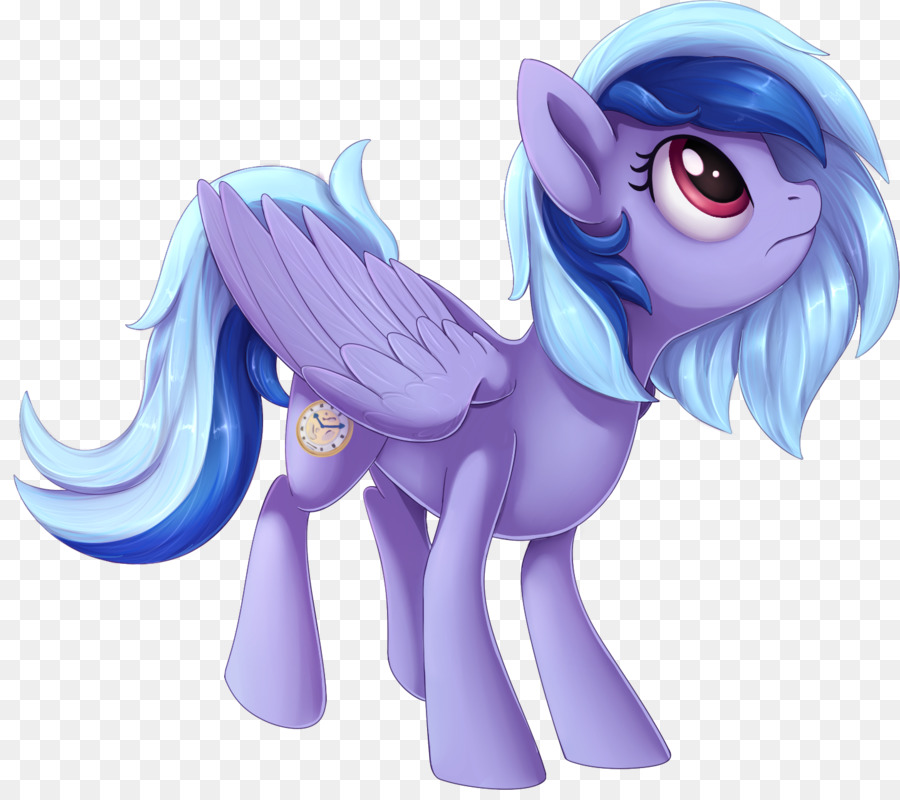 Poni Azul，Melena Morada PNG