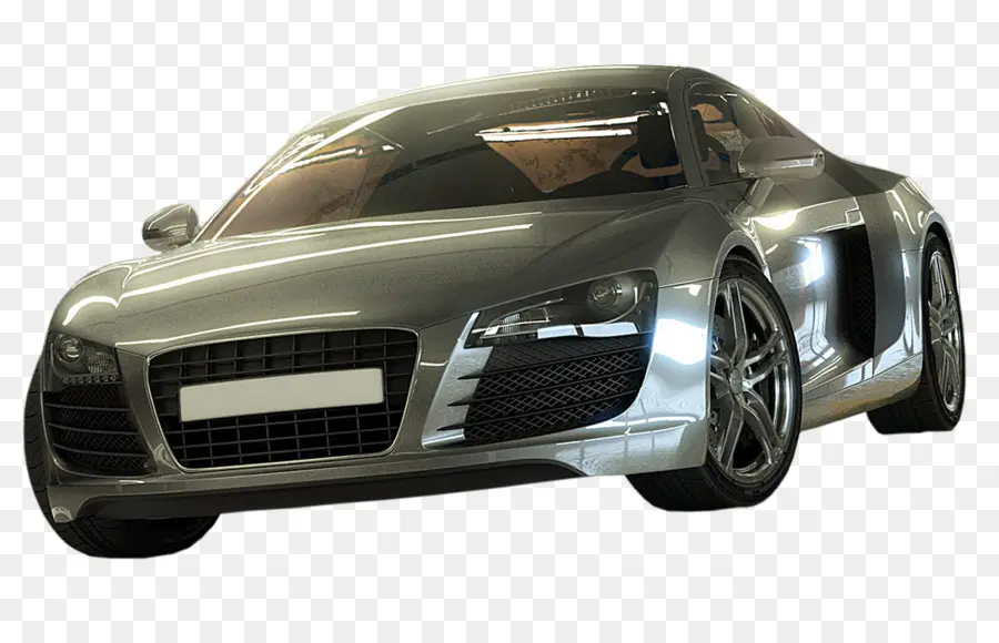 Coche Plateado，Automóvil PNG