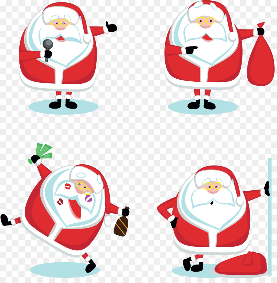 Santa Claus，Bastón De Caramelo PNG