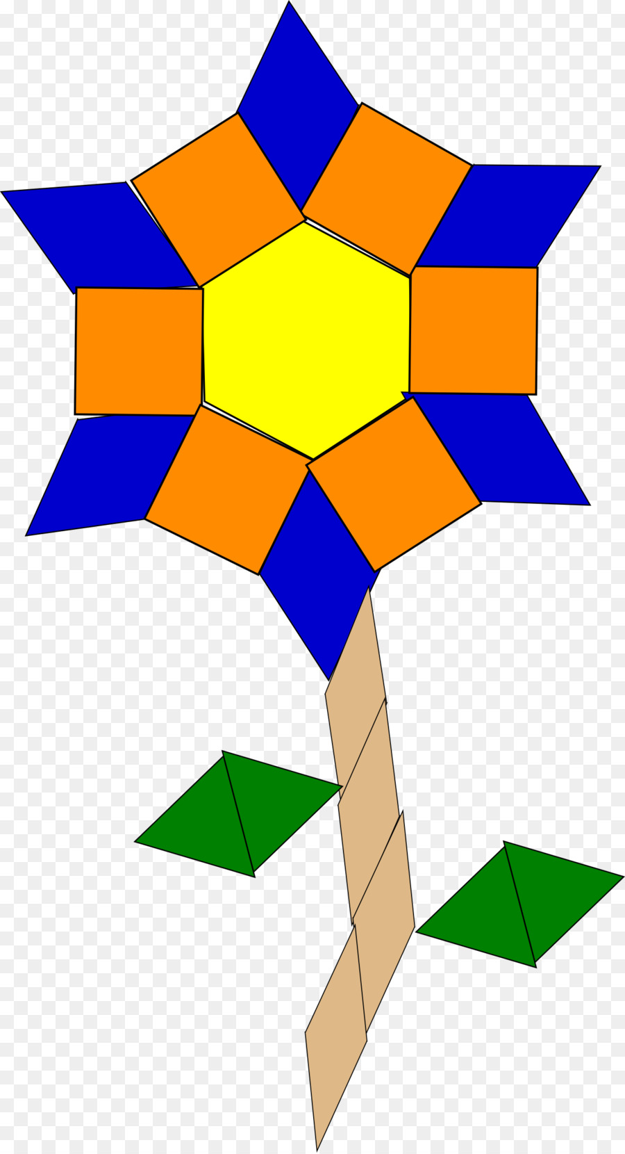 Flor Geométrica，Vistoso PNG