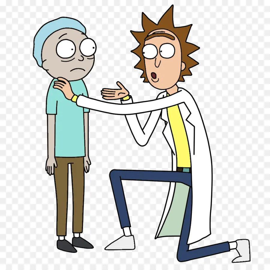 Rick Y Morty，Arrodillado PNG