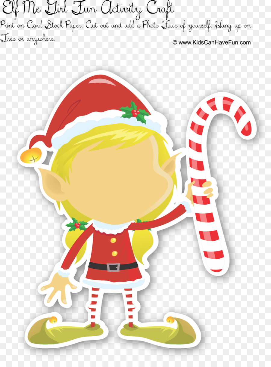 Elfo Con Bastón De Caramelo，Navidad PNG