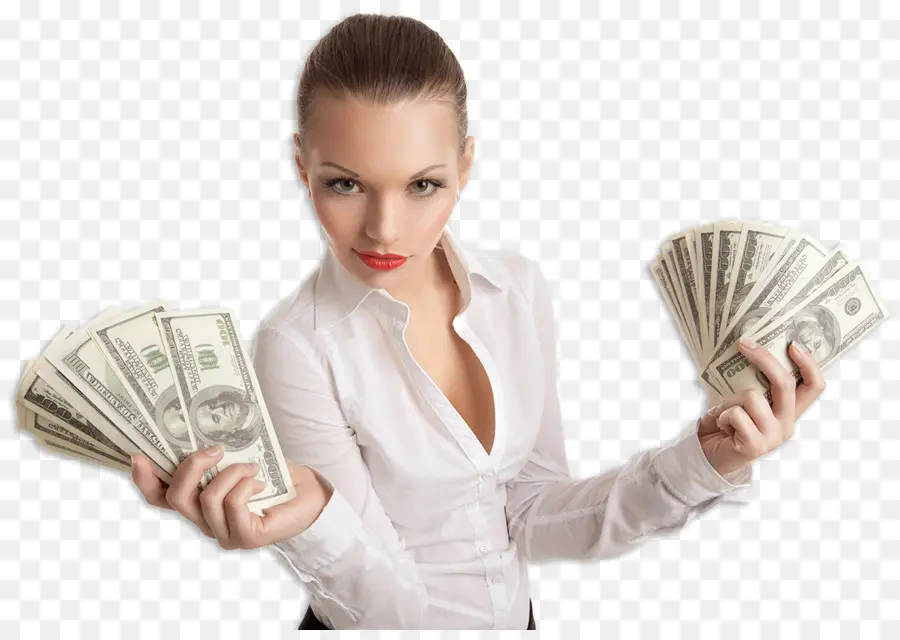 Mujer Con Dinero，Dinero PNG