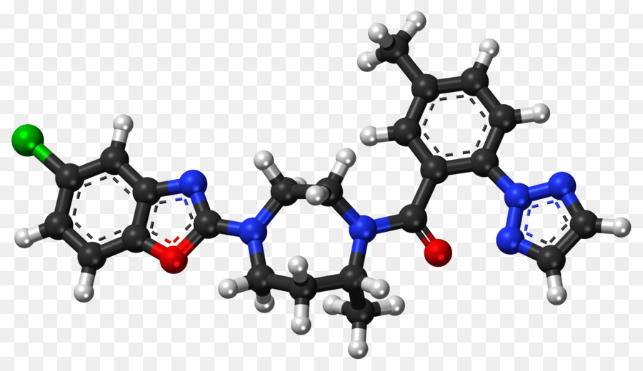 Suvorexant，Ballandstick Modelo PNG