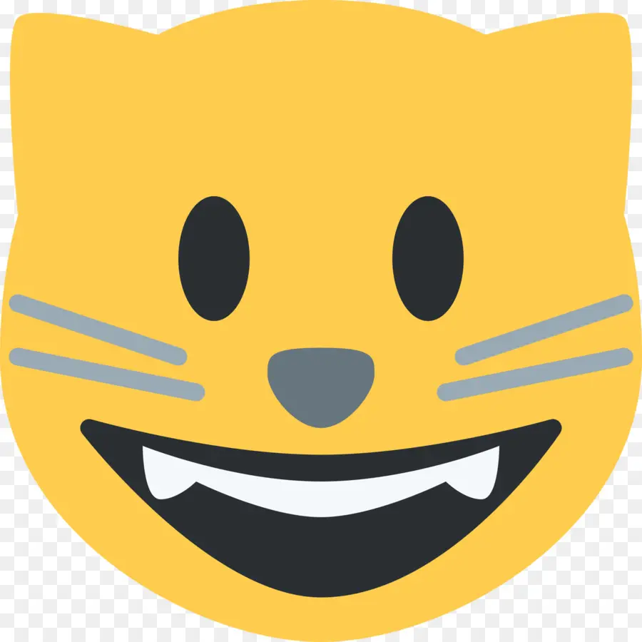 Emoji De Gato Riendo，Sonrisa PNG