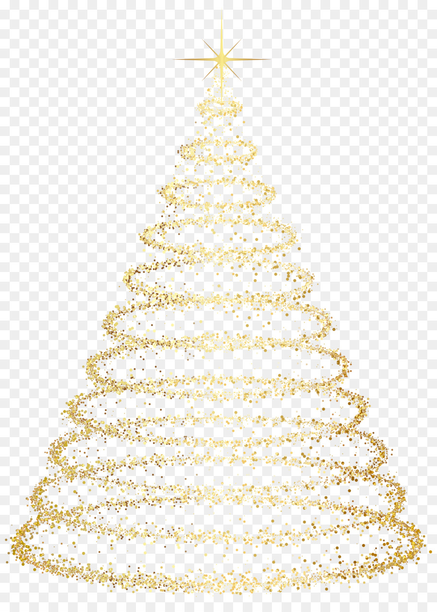 Árbol De Navidad Dorado，Decoraciones PNG