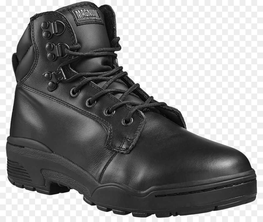 Bota Negra，Con Cordones PNG