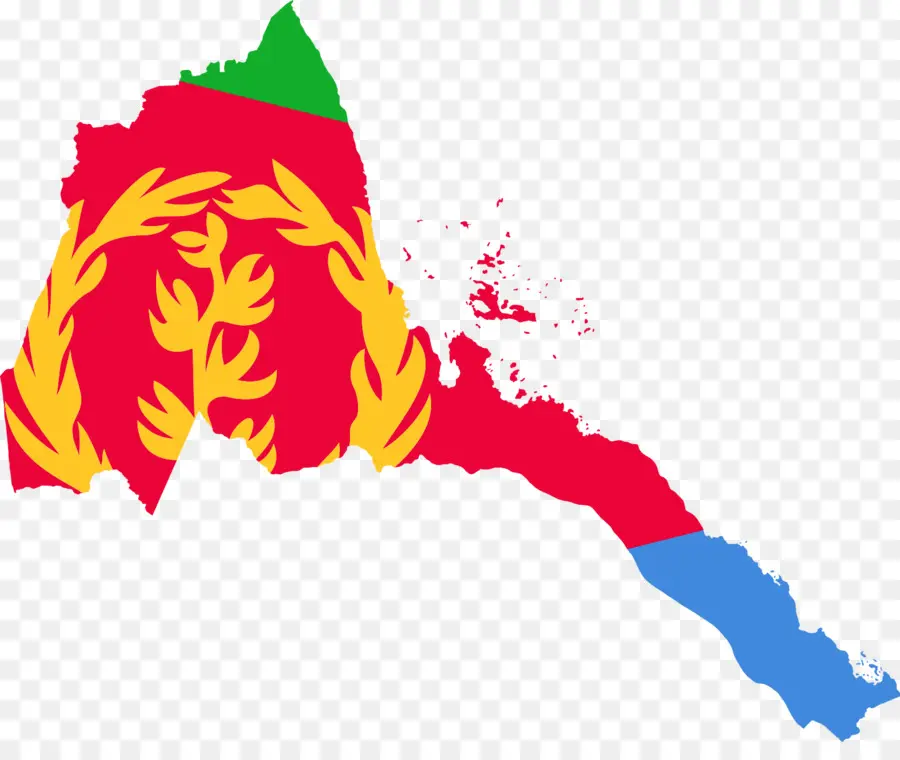 Bandera De Eritrea，Mapa PNG