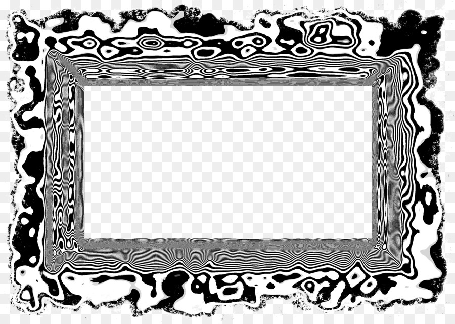 Marco Blanco Y Negro，Decorativo PNG