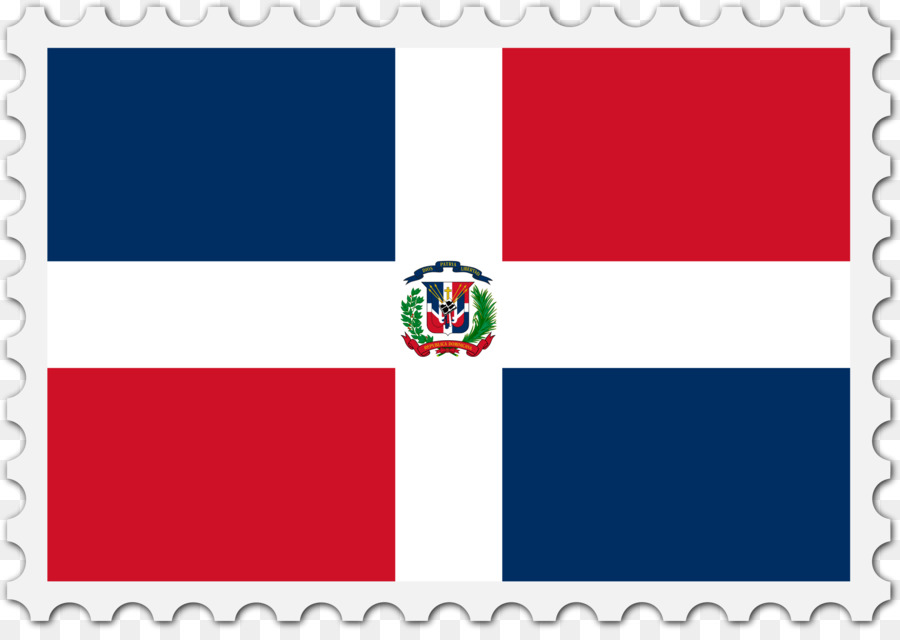 Bandera De República Dominicana，Estampilla PNG