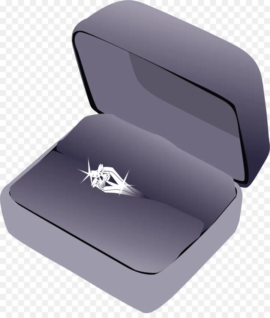 Anillo En Caja，Anillo De Diamantes PNG