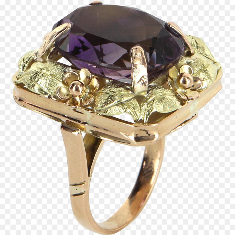 Anillo De Piedras Preciosas Moradas，Joya PNG