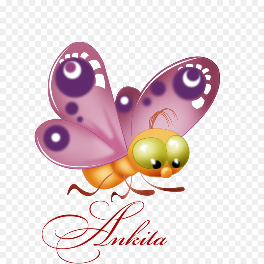 Mariposa De Dibujos Animados，Azul PNG