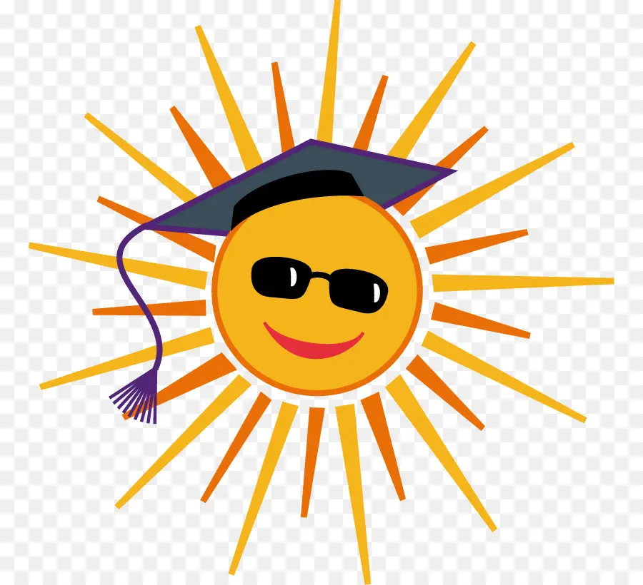 Sol Con Gorro De Graduación，Gafas De Sol PNG