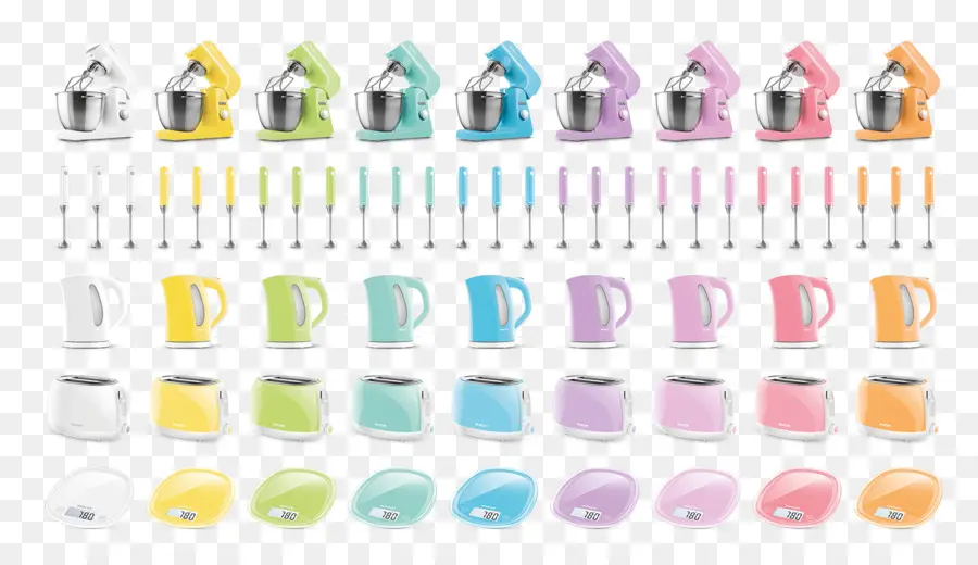 Electrodomésticos De Cocina Coloridos，Mezclador PNG