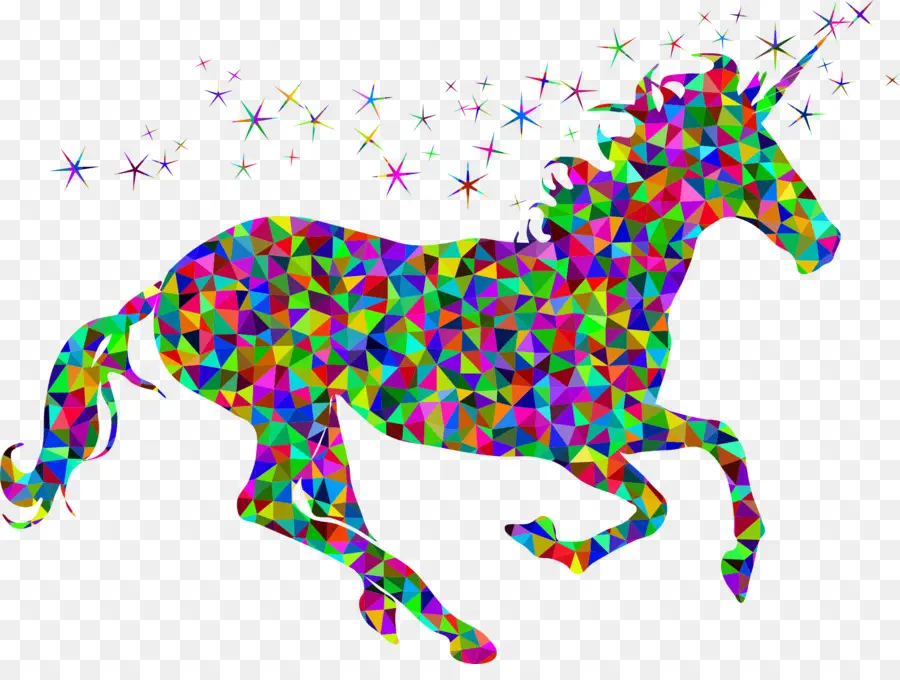 Unicornio Colorido，Mítico PNG