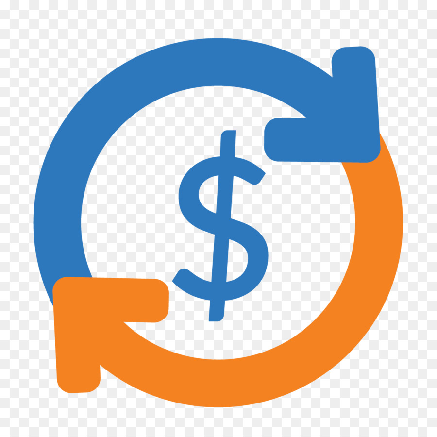 Signo De Dólar Con Flechas Azules Y Naranjas，Dinero PNG