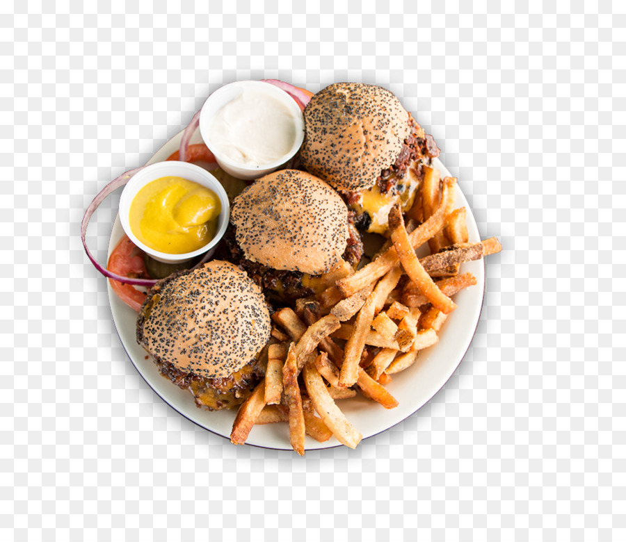 Hamburguesas Y Papas Fritas，Comida PNG