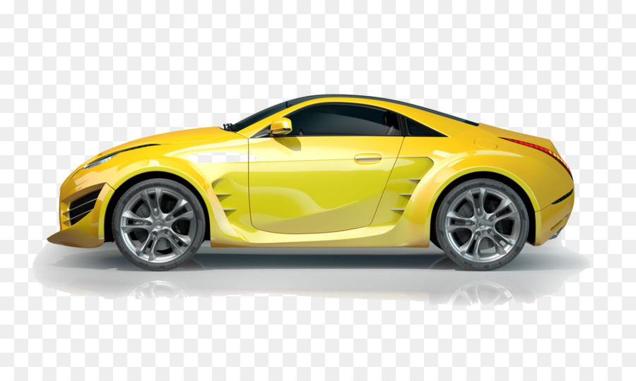 Coche Deportivo Amarillo，Automóvil PNG