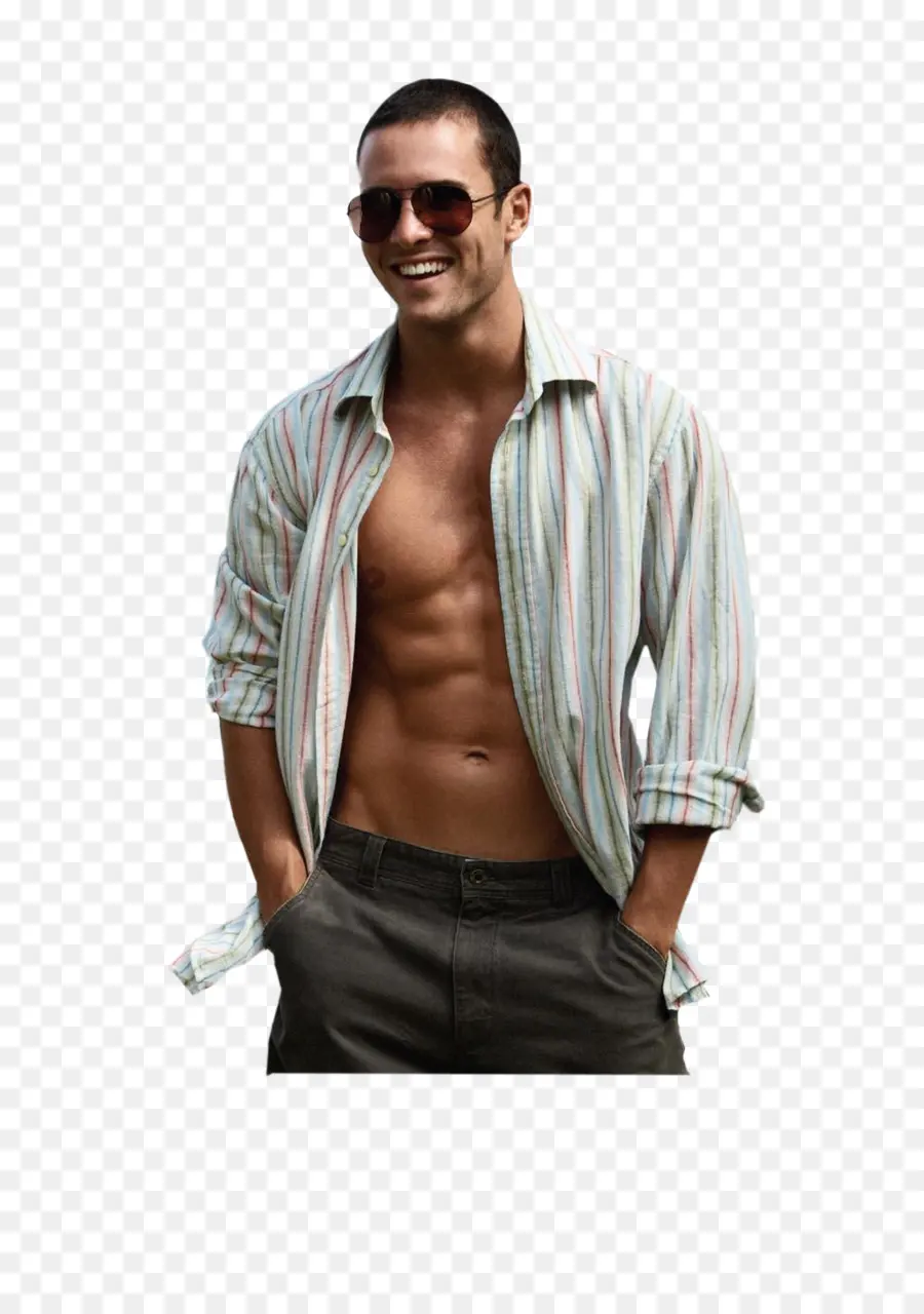 Hombre Con Gafas De Sol，Camisa PNG