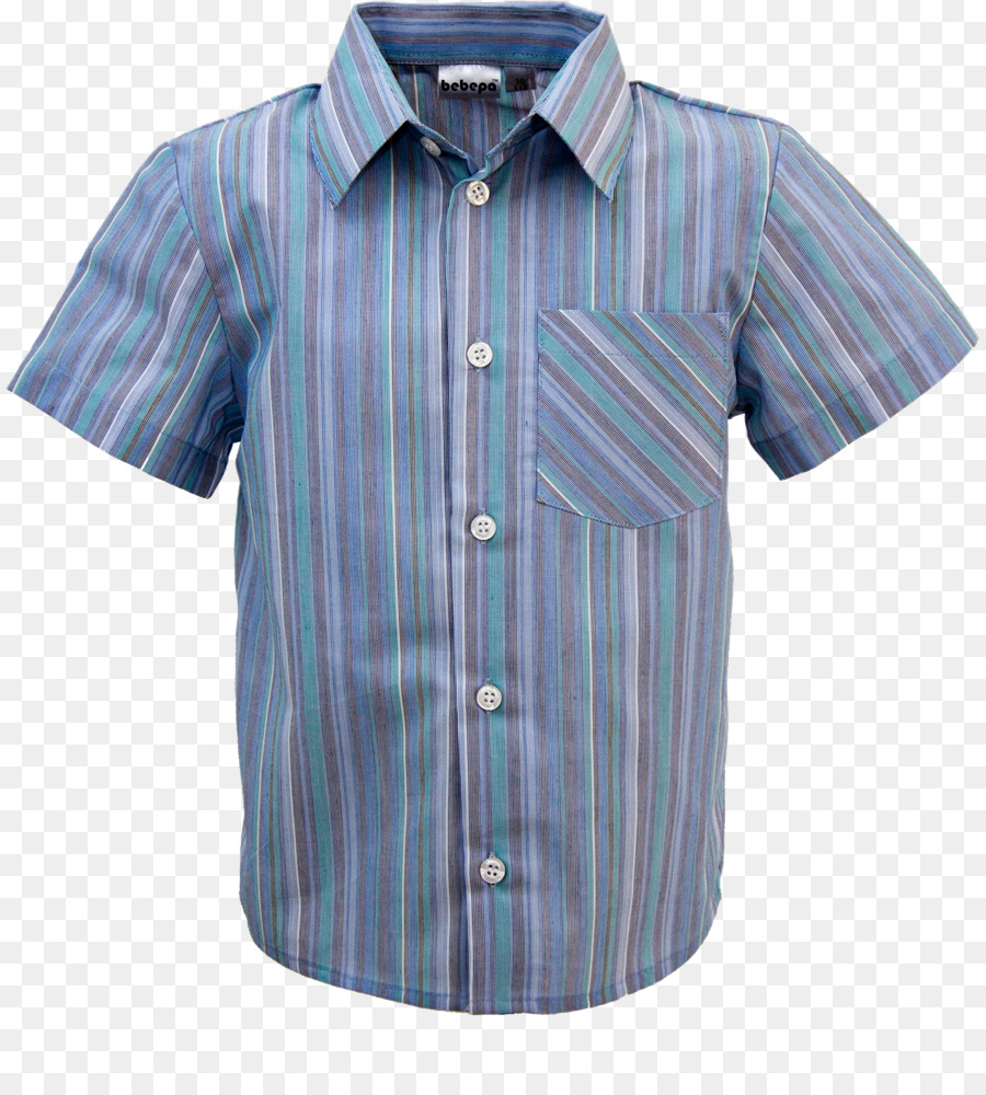 Camisa A Rayas，Azul PNG