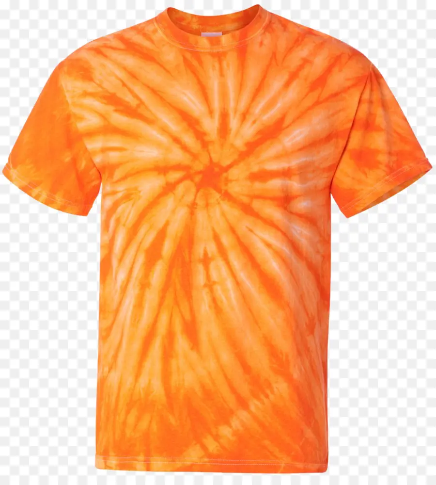 Camiseta Naranja Con Efecto Tie Dye，Camisa PNG