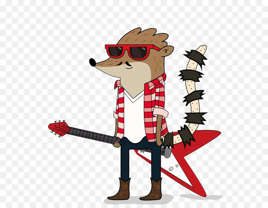 Personaje De Dibujos Animados，Guitarra PNG