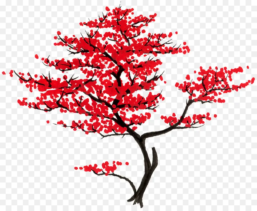 Árbol，Hojas Rojas PNG