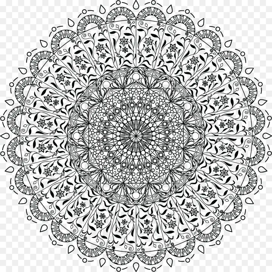 Mandala，Libro De Colorear PNG