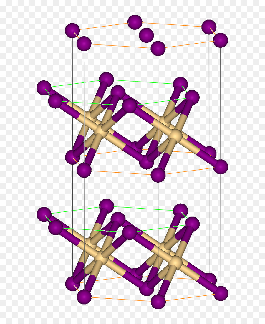 Yoduro De Cadmio，La Estructura De Cristal PNG