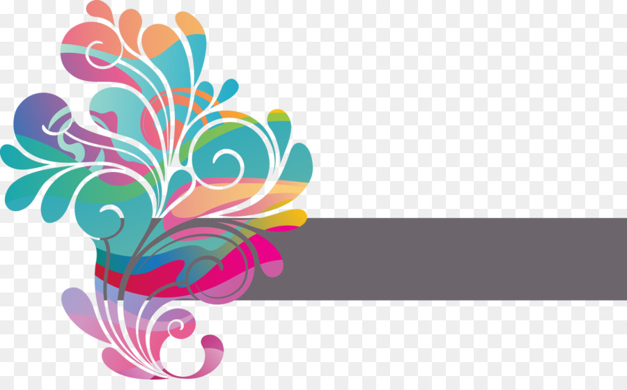 Diseño Floral Colorido，Abstracto PNG