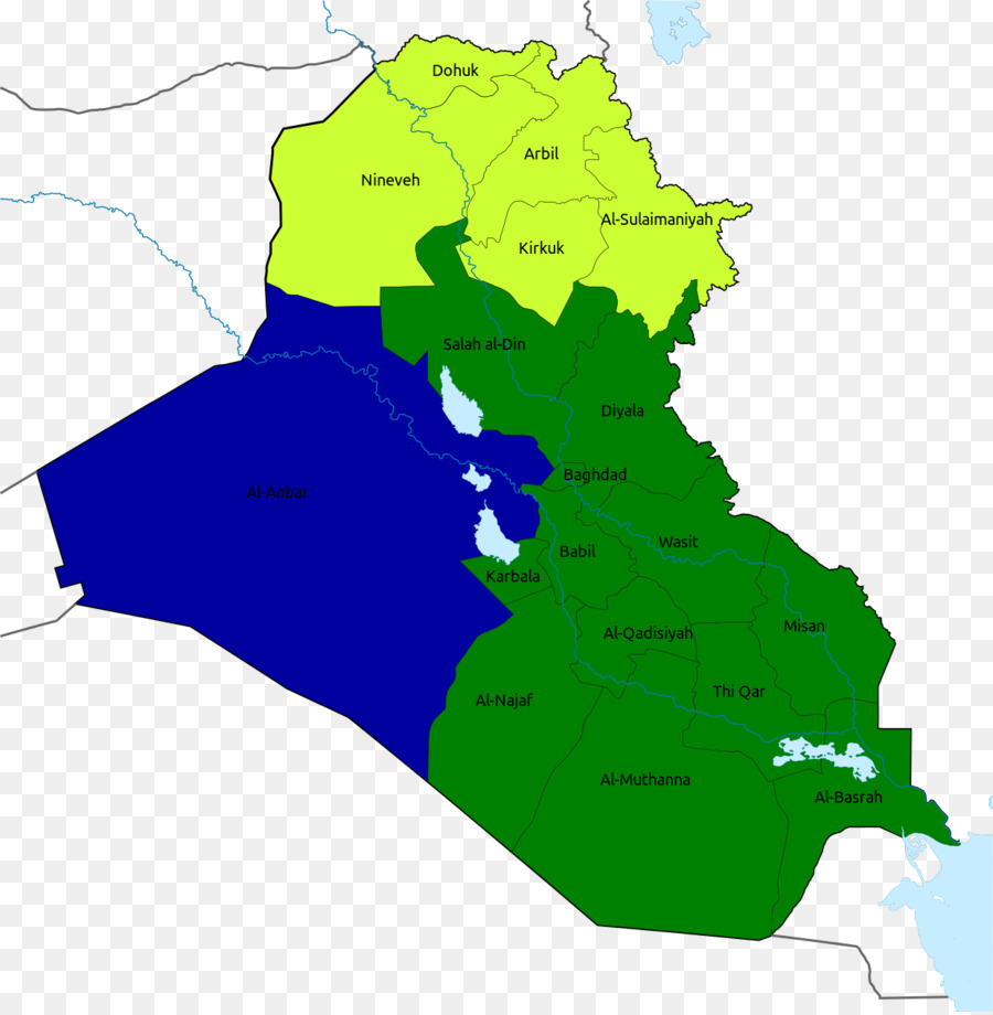 El Kurdistán Iraquí，Las Gobernaciones De Irak PNG