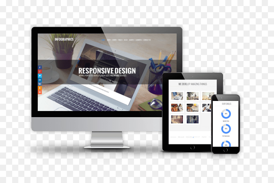 El Diseño Web Responsivo，Plantilla PNG