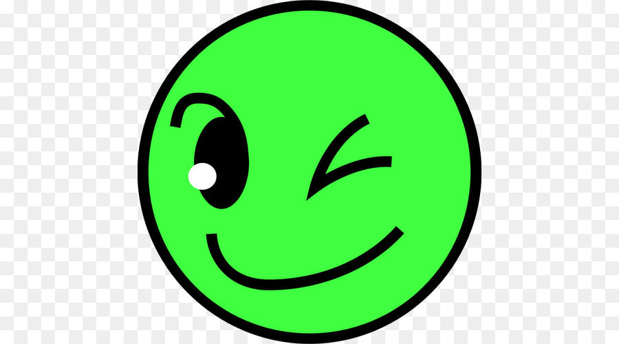 Cara Verde Guiñando Un Ojo，Sonriente PNG