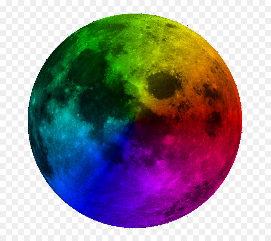 Luna Colorida，Arcoíris PNG