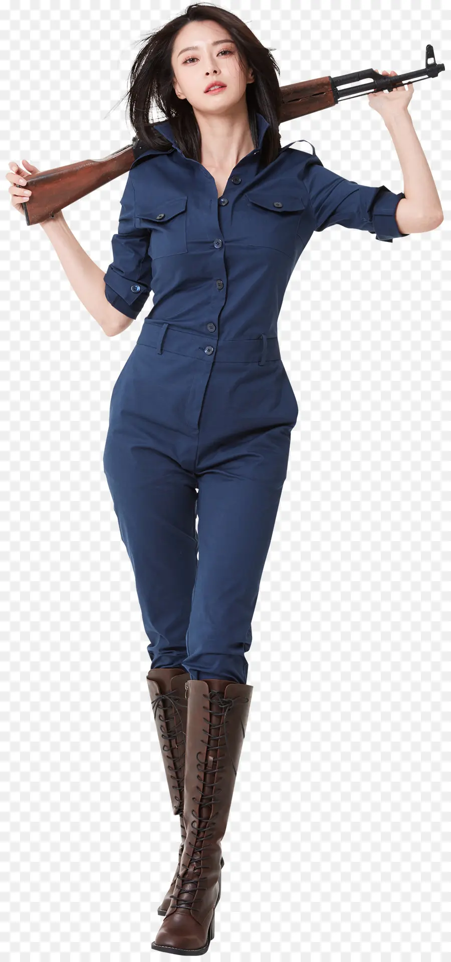 Mujer Con Rifle，Uniforme PNG