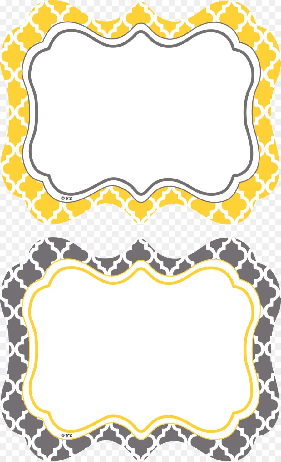 Etiquetas Decorativas，Amarillo PNG